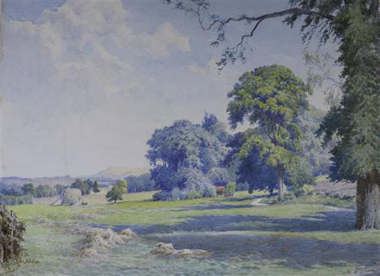 E.H. Marten Haytime from Steyning Road 39 x 51cm, unframed